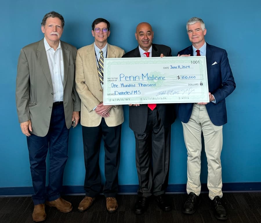 Philanthropist's $100,000 Donation Bolsters Diabetes Research at University of Pennsylvania